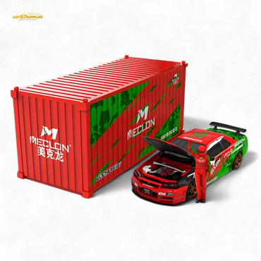 TimeMicro & MECLON GT-R R34 MECLON Container Set 1:64 (ONLINE ORDER ONLY)