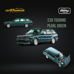 Mortal BMW E30 Touring Wagon in Pearl Green w/ Openable Hood 1:64 (ONLINE ORDER ONLY)
