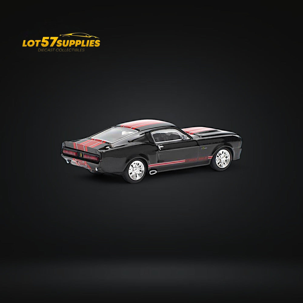 (Pre-Order) Pop Race Shelby Mustang GT500 Dark Chrome Black w/ Openable hood 1:64 (ONLINE ORDER ONLY)