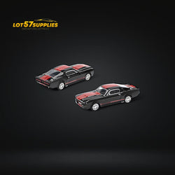 (Pre-Order) Pop Race Shelby Mustang GT500 Dark Chrome Black w/ Openable hood 1:64 (ONLINE ORDER ONLY)