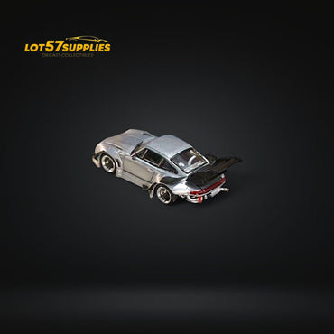 (Pre-Order) Street Weapon Porsche RWB 993 Raw Varnish Color High Wing 1:64 (ONLINE ORDER ONLY)