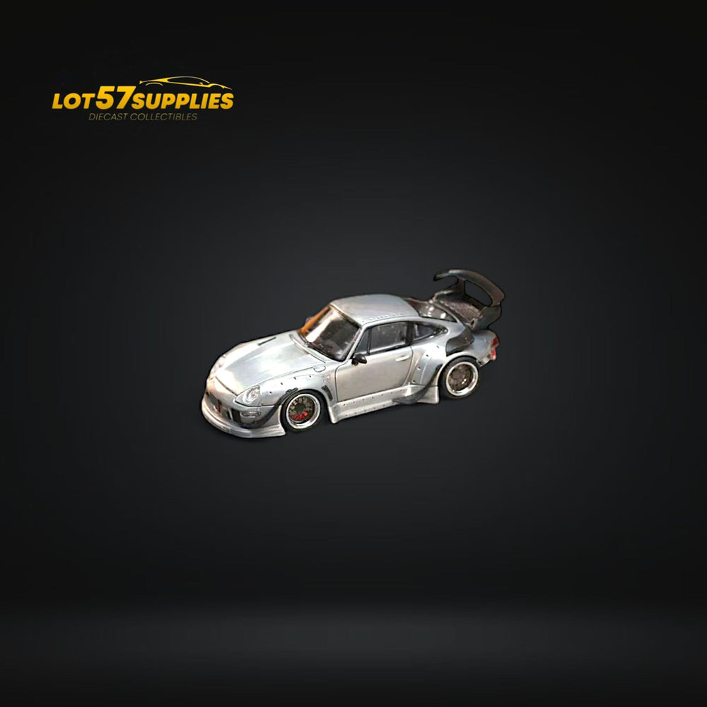 (Pre-Order) Street Weapon Porsche RWB 993 Raw Varnish Color Low Wing 1:64 (ONLINE ORDER ONLY)