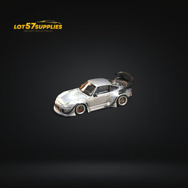 (Pre-Order) Street Weapon Porsche RWB 993 Raw Varnish Color Low Wing 1:64 (ONLINE ORDER ONLY)