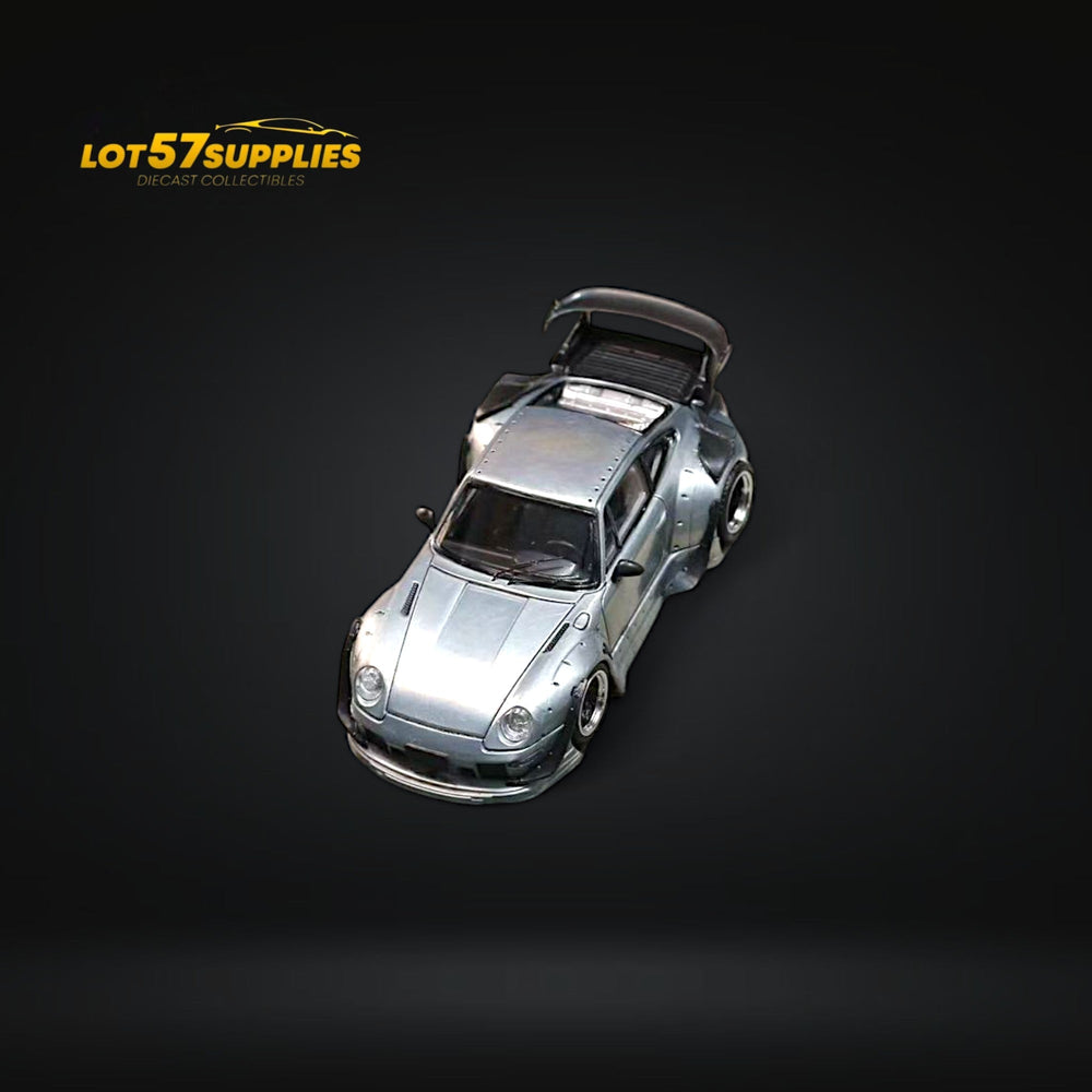 (Pre-Order) Street Weapon Porsche RWB 993 Raw Varnish Color Low Wing 1:64 (ONLINE ORDER ONLY)