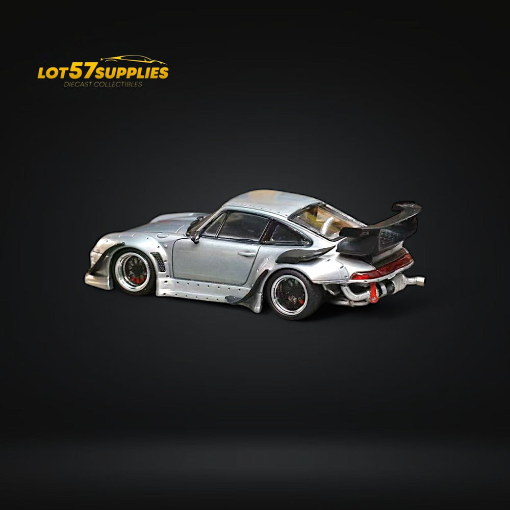 (Pre-Order) Street Weapon Porsche RWB 993 Raw Varnish Color Low Wing 1:64 (ONLINE ORDER ONLY)