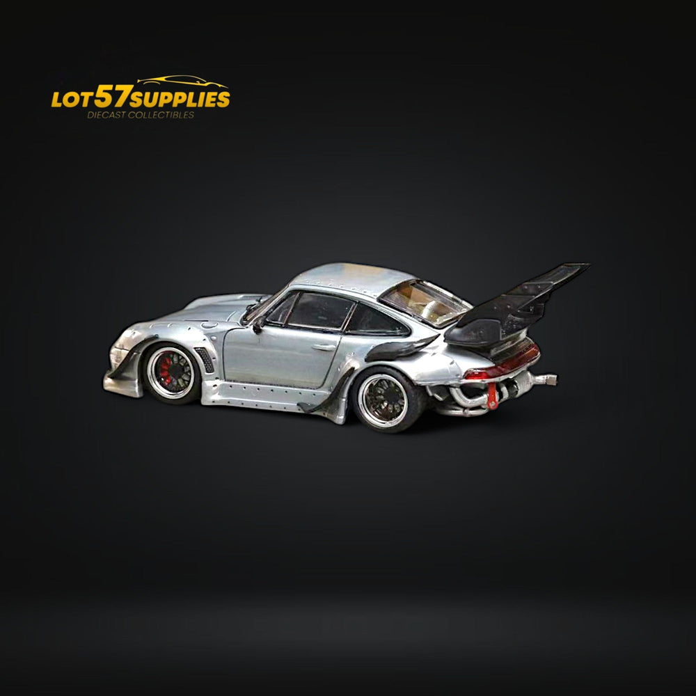 (Pre-Order) Street Weapon Porsche RWB 993 Raw Varnish Color High Wing 1:64 (ONLINE ORDER ONLY)
