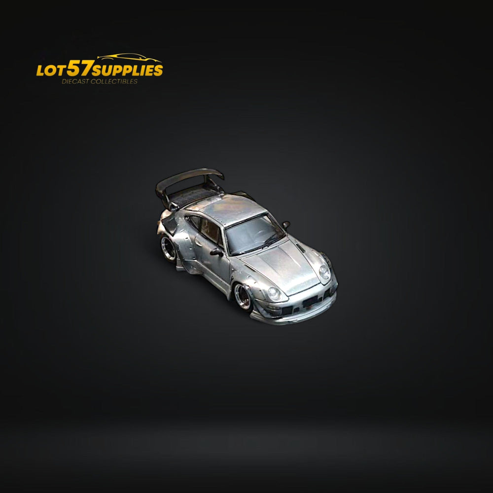 (Pre-Order) Street Weapon Porsche RWB 993 Raw Varnish Color Low Wing 1:64 (ONLINE ORDER ONLY)