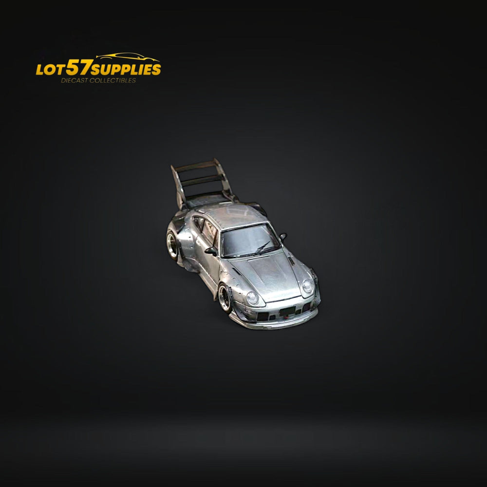 (Pre-Order) Street Weapon Porsche RWB 993 Raw Varnish Color High Wing 1:64 (ONLINE ORDER ONLY)