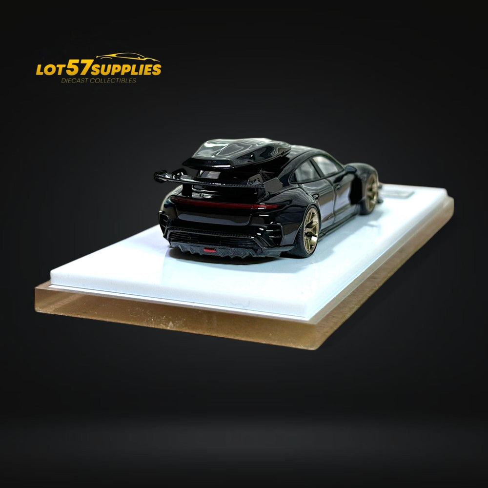 Error404 X Zephyr Designz Taycan in Black with Roof Box 1:64 (ONLINE ORDER ONLY)