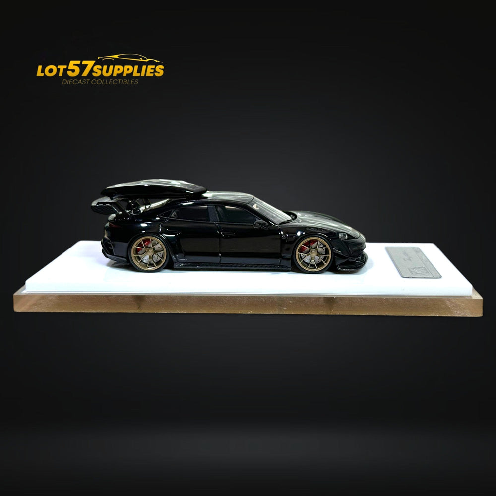 Error404 X Zephyr Designz Taycan in Black with Roof Box 1:64 (ONLINE ORDER ONLY)