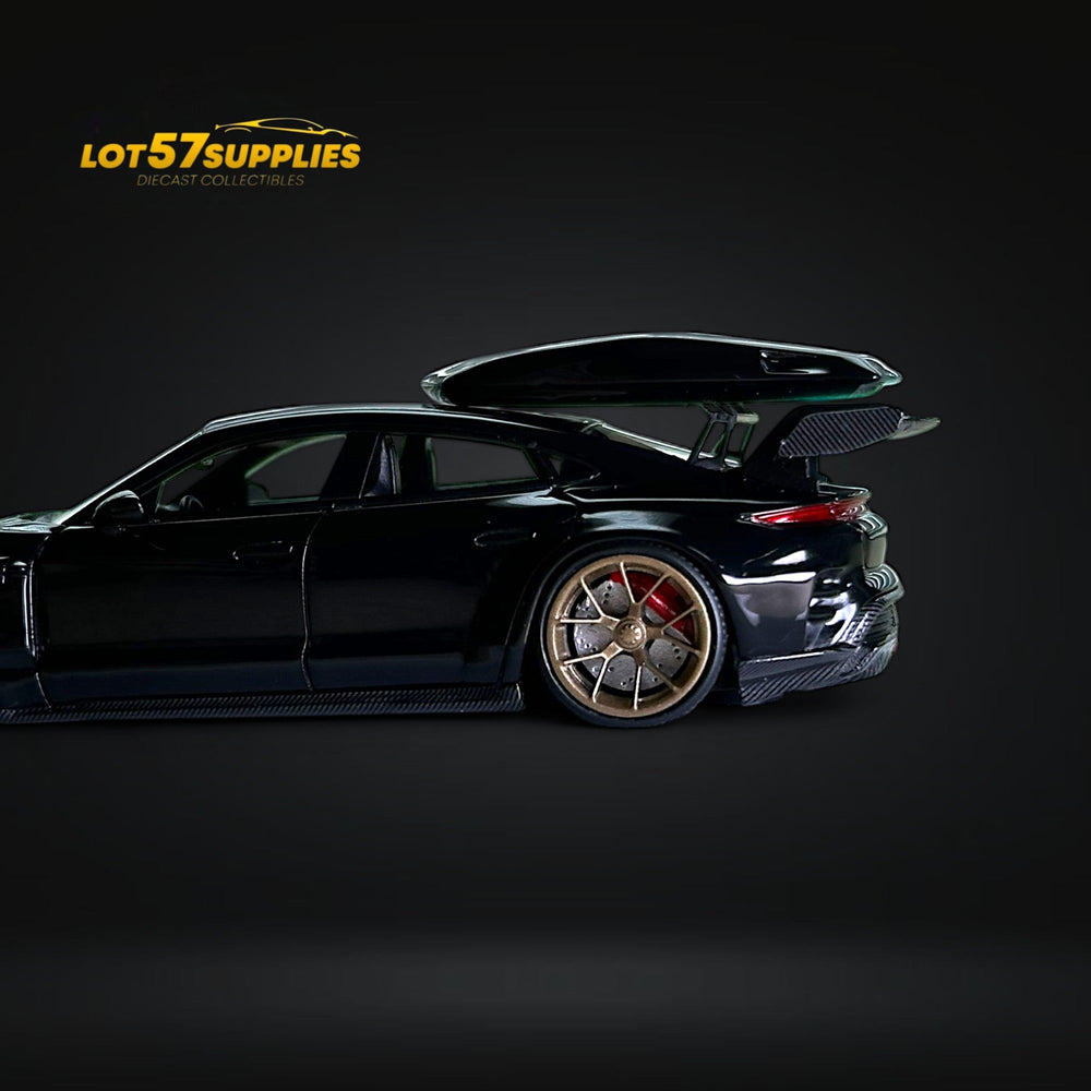 Error404 X Zephyr Designz Taycan in Black with Roof Box 1:64 (ONLINE ORDER ONLY)