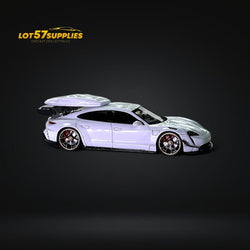 Error404 X Zephyr Designz Taycan in White with Roof Box 1:64 (ONLINE ORDER ONLY)