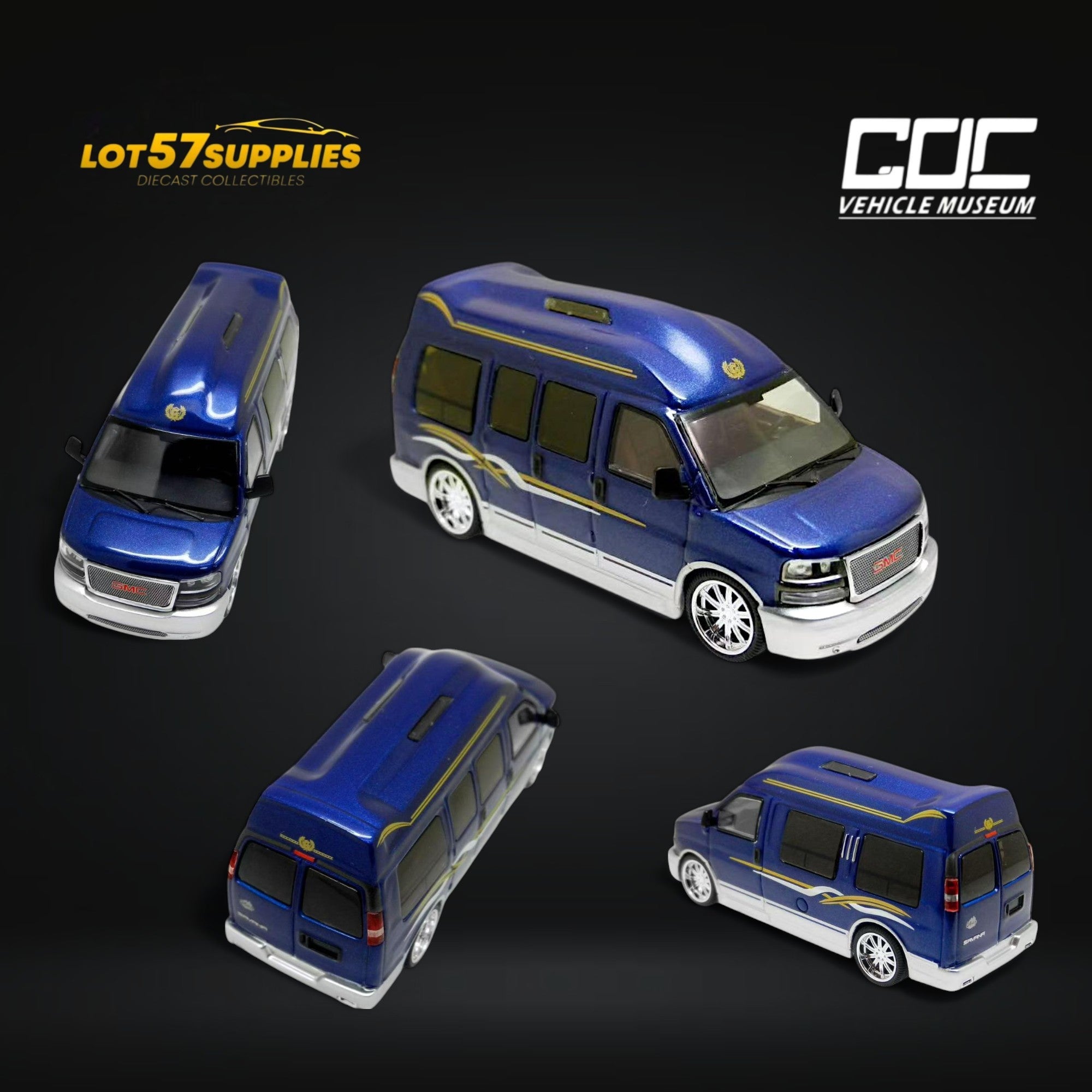 GOC GMC Savana Blue Silver Edition 1:64 - Limited to 500 Pcs (ONLINE ORDER ONLY)