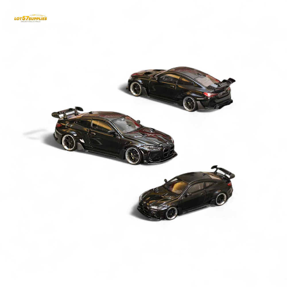 Street Weapon BMW M4 G82 Widebody in Black 1:64 (ONLINE ORDER ONLY)