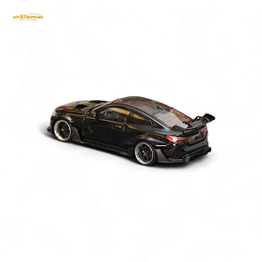 Street Weapon BMW M4 G82 Widebody in Black 1:64 (ONLINE ORDER ONLY)