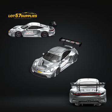 (Pre-Order) STAR RACE Porsche 911 GT3 Matte Silver Racing 1:64 (ONLINE ORDER ONLY)