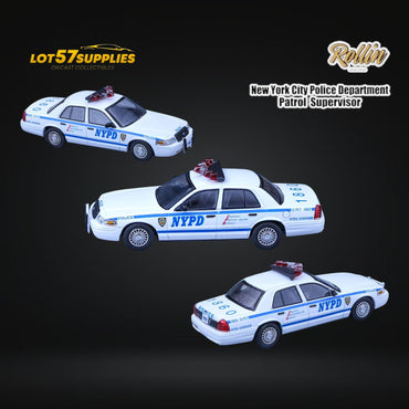 Rollin Ford Crown Victoria NYPD Patrol Supervisor 1:64 (ONLINE ORDER ONLY)