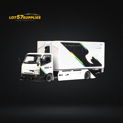 MicroTurbo HINO 300 Custom Box Truck White - Black Livery 1:64 (ONLINE ORDER ONLY)