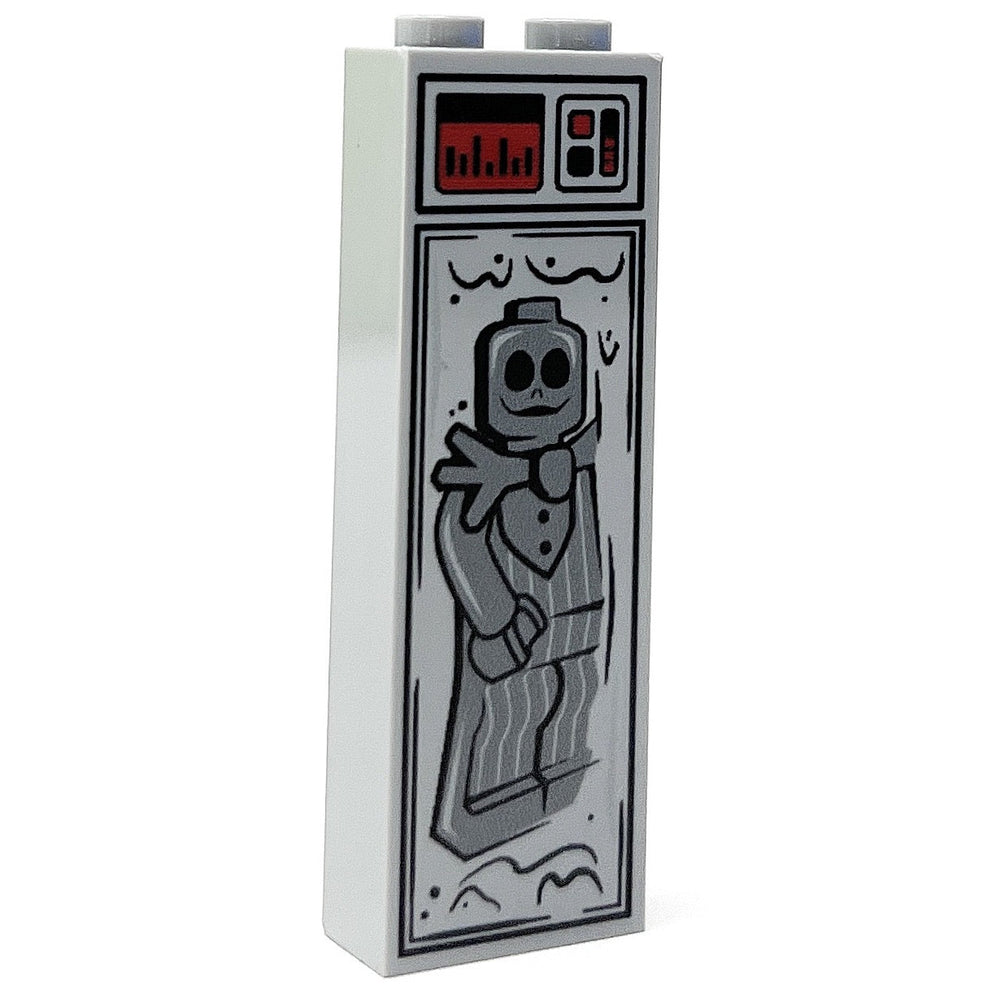 Bone Daddy (Halloween) in Carbonite (1x2x5 Brick) made using LEGO parts - B3 Customs (Online Order Only)
