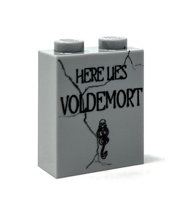 Voldemort Tombstone (Halloween) (1x2x2 Brick) made using LEGO part