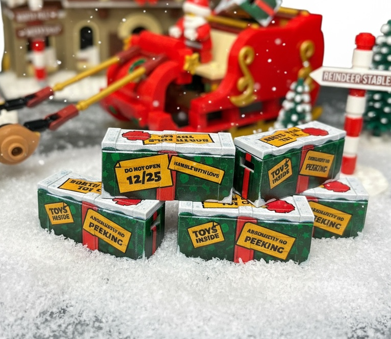 Snow Covered Christmas North Pole Toy Co. Crate BrickArms Crate (ONLINE ORDER ONLY)