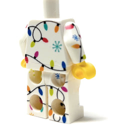 Christmas Lights PJs Minifig Body made using LEGO parts - B3 Customs (Online Order Only)