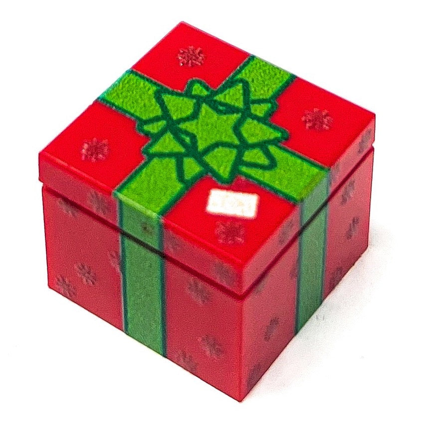 Christmas Present (Red) - Custom Printed LEGO 2x2 Tile/Brick, B3 Customs (Online Order Only)