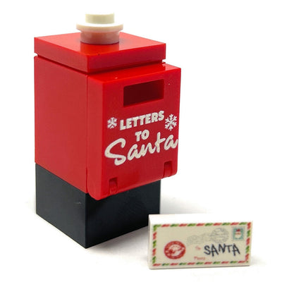 Letter to Santa Mailbox and Envelope made using LEGO parts - B3 Customs (Online Order Only)