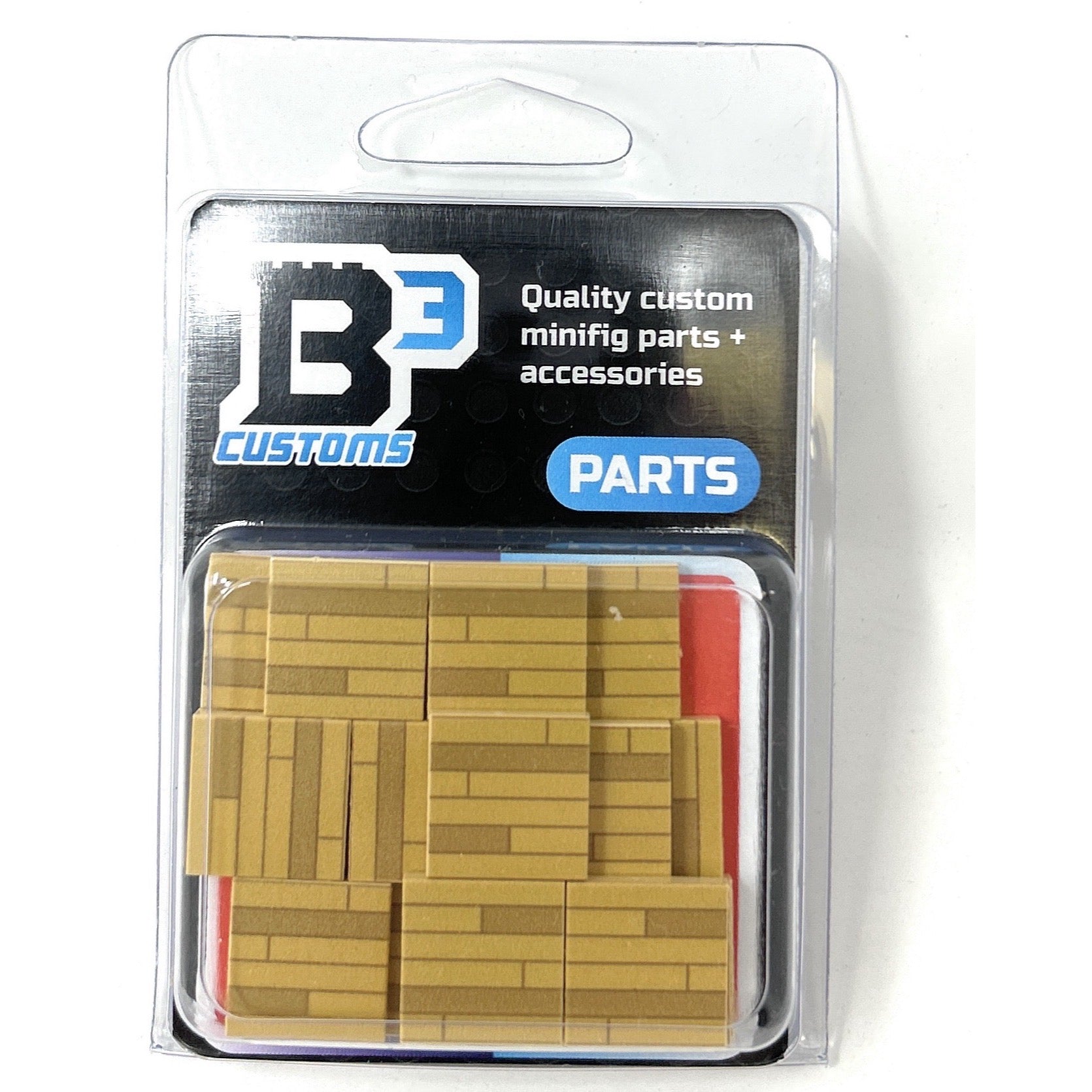 B3 Customs Light Hardwood Tile Part Pack (20 Tiles) made with LEGO parts (Online Order Only)