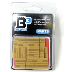 B3 Customs Light Hardwood Tile Part Pack (20 Tiles) made with LEGO parts (Online Order Only)