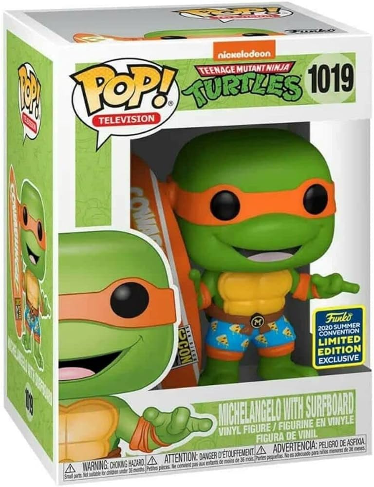 Funko POP! TMNT Michelangelo with Surfboard 1019 (Comicon 2020 LE) (ONLINE ORDER ONLY)