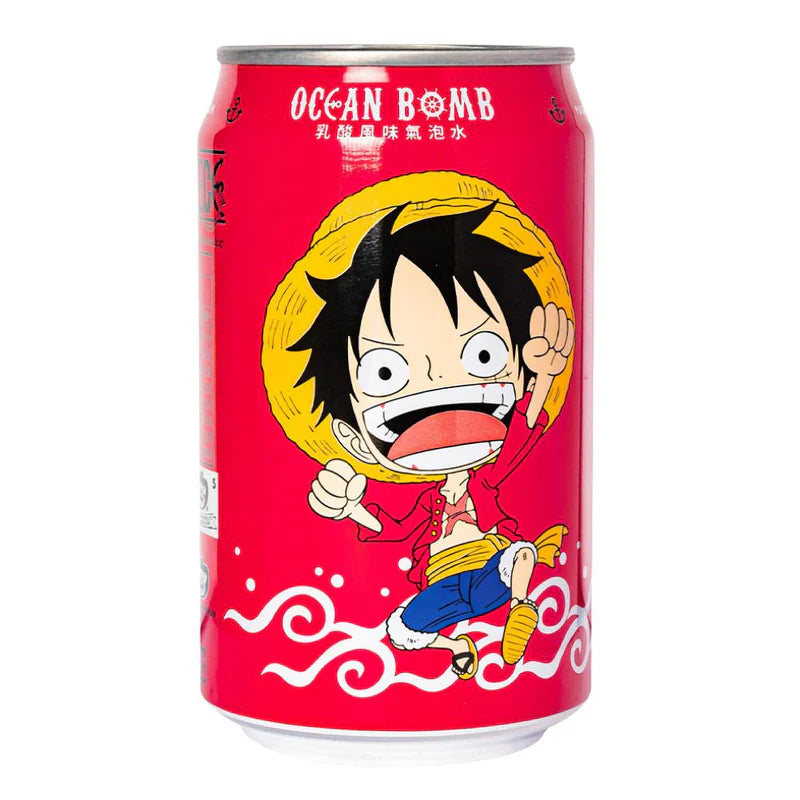Ocean Bomb One Piece Sparkling Water Luffy Yogurt Flavor (330ml) (Taiwan) (ONLINE ORDER ONLY)