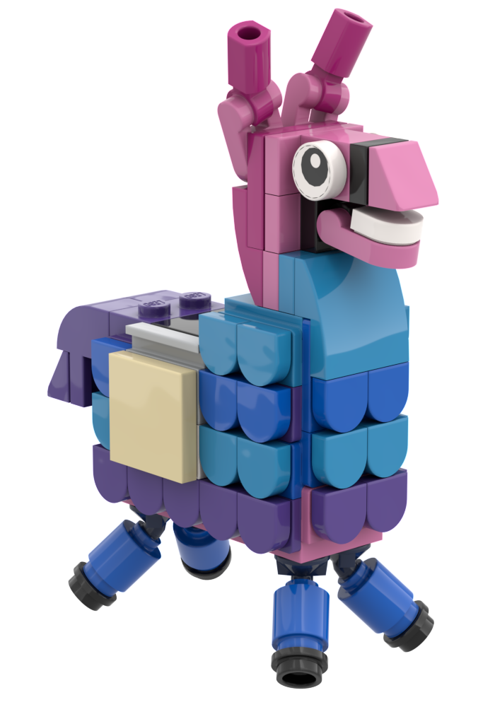 Party Llama - Custom Building Set using LEGO parts, B3 Customs (Online Order Only)
