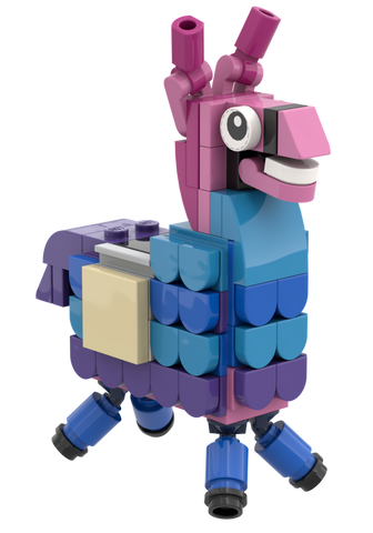 Party Llama - Custom Building Set using LEGO parts, B3 Customs (Online Order Only)