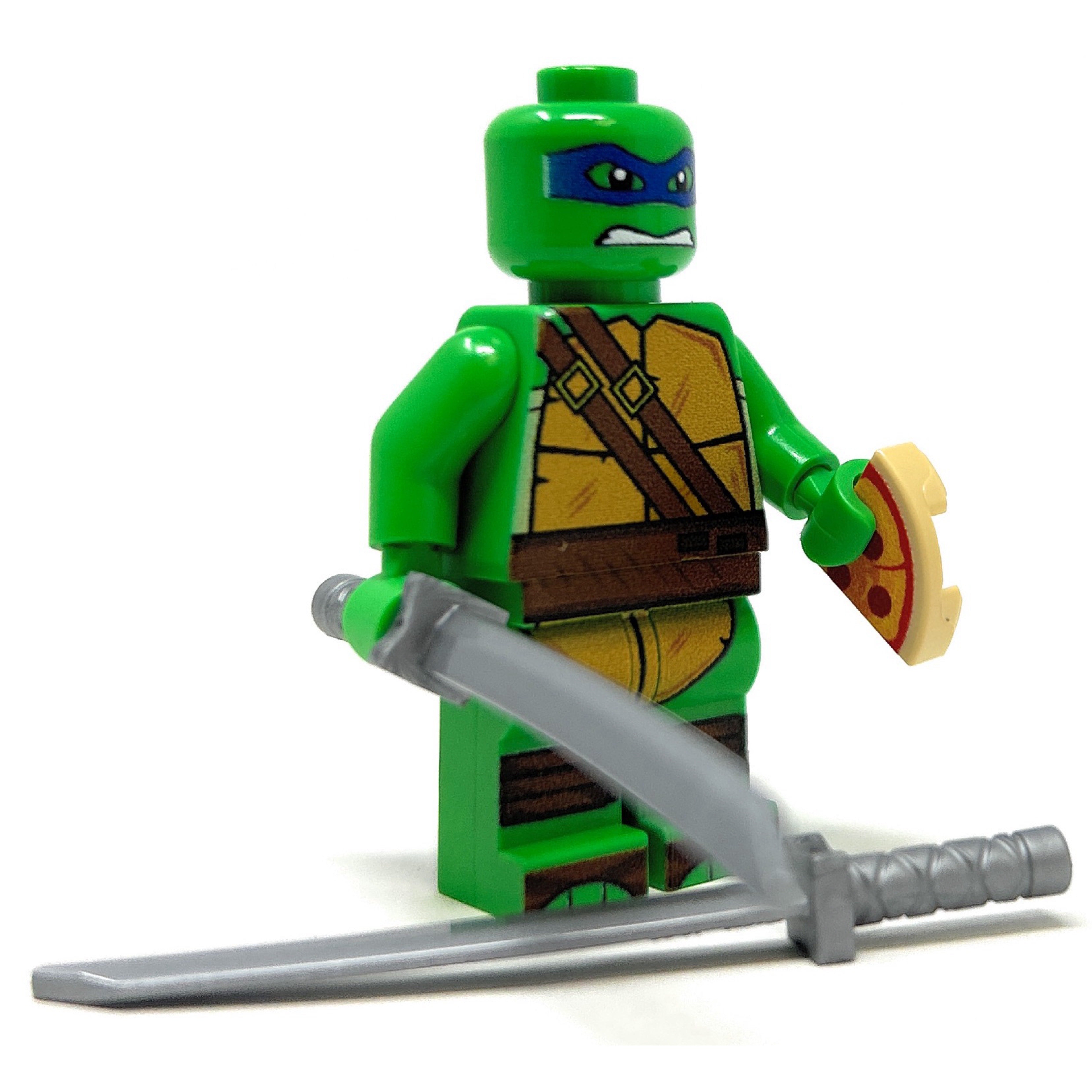 Leo Blue Fighter Turtle - Custom Minifig made using LEGO parts (Online Order Only)