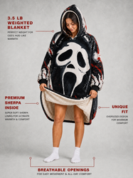 Ghost Face  Blanket Hoodie