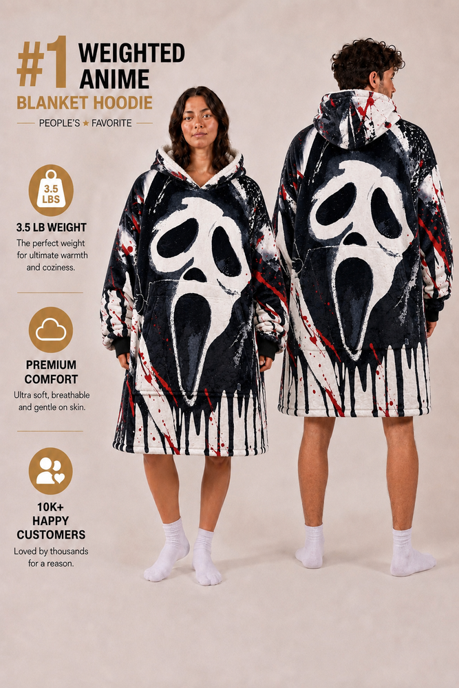 Ghost Face  Blanket Hoodie