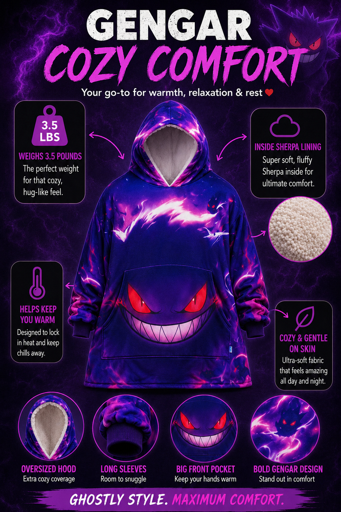 Gengar Blanket Hoodie