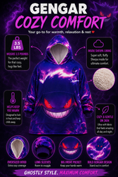 Gengar Blanket Hoodie