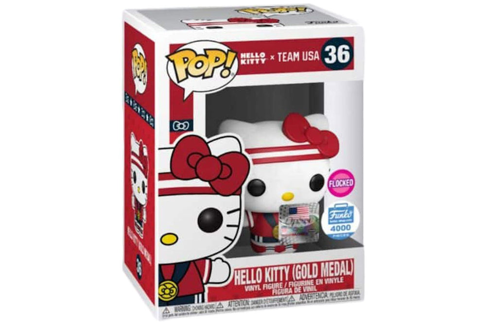 Funko POP! Hello Kitty x Team USA - Hello Kitty (Gold Medal) 36 (Flocked) (Funko LE 4000 PCS) (ONLINE ORDER ONLY)
