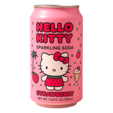 Hello Kitty Sparkling Soda - Strawberry (350mL) (Japan) (ONLINE ORDER ONLY)