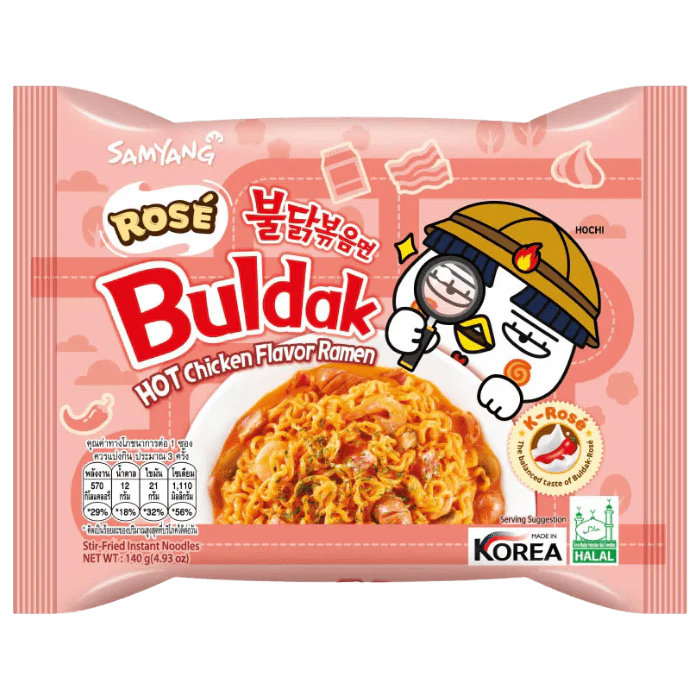 Samyang Buldak Rosé Spicy Ramen (140g) (Korea) (ONLINE ORDER ONLY)