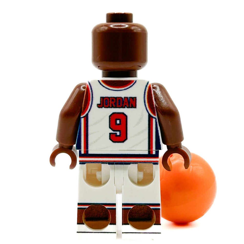 MJ #9 USA Olympics Basketball Player Minifig made using LEGO parts - B3 Customs (Online Order Only)