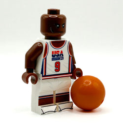 MJ #9 USA Olympics Basketball Player Minifig made using LEGO parts - B3 Customs (Online Order Only)
