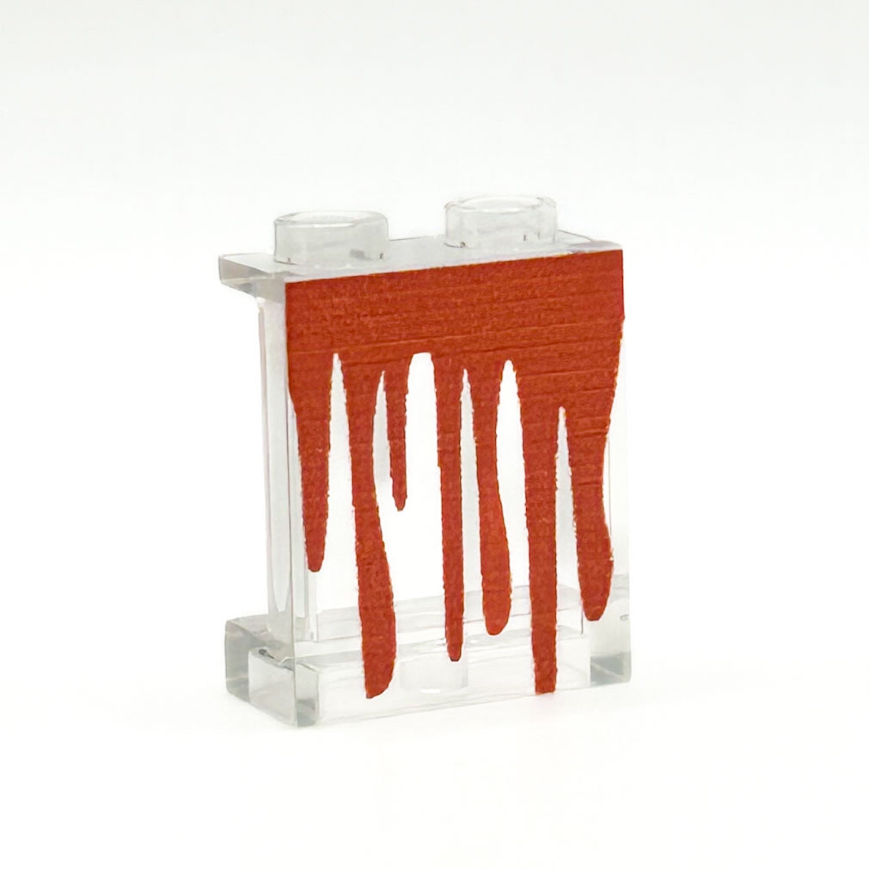 Window with Blood Dripping, Halloween - Custom Printed LEGO 1x2x2 Panel, B3 Customs (Online Order Only)