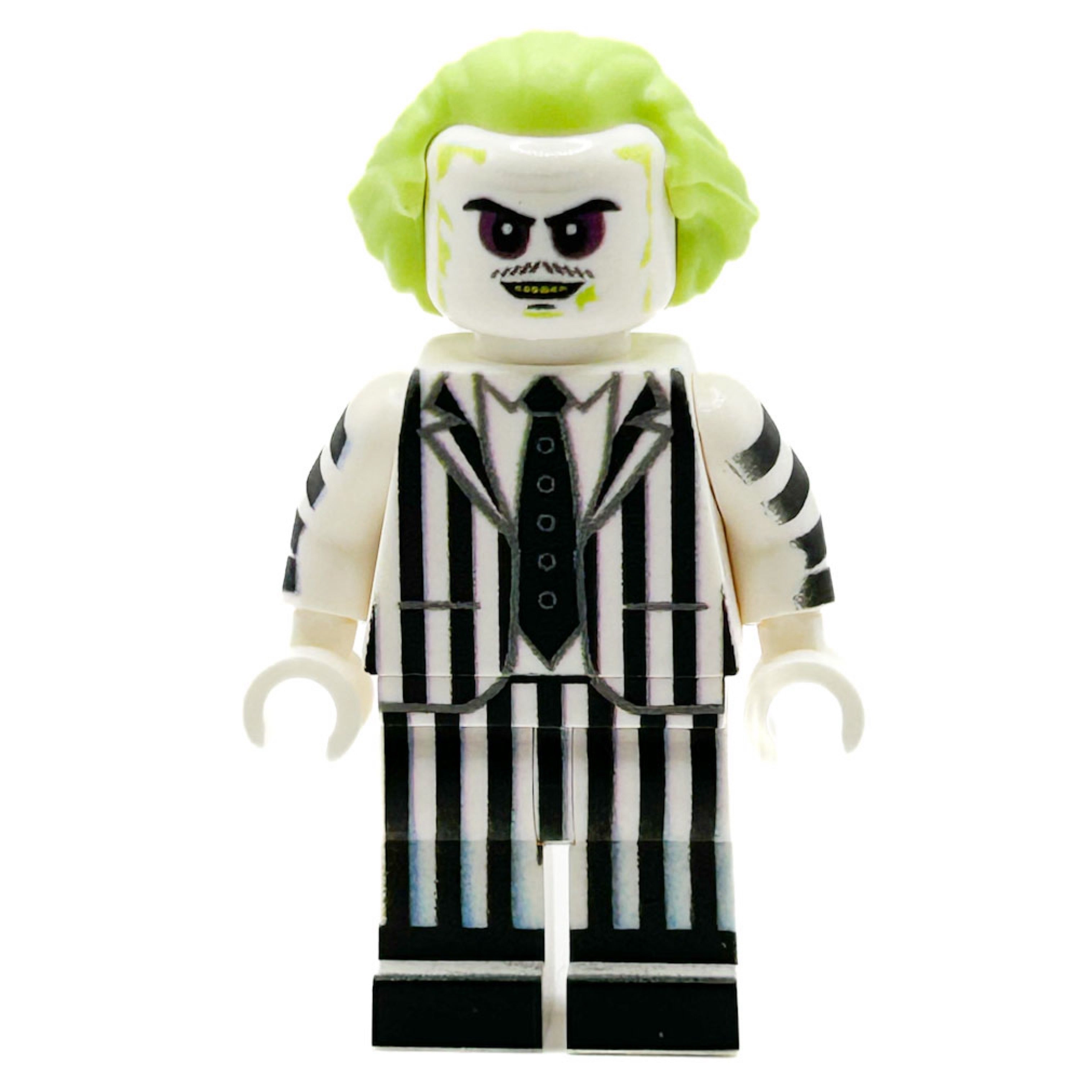 Beetlejuice Minifig made using LEGO parts (Online Order Only)