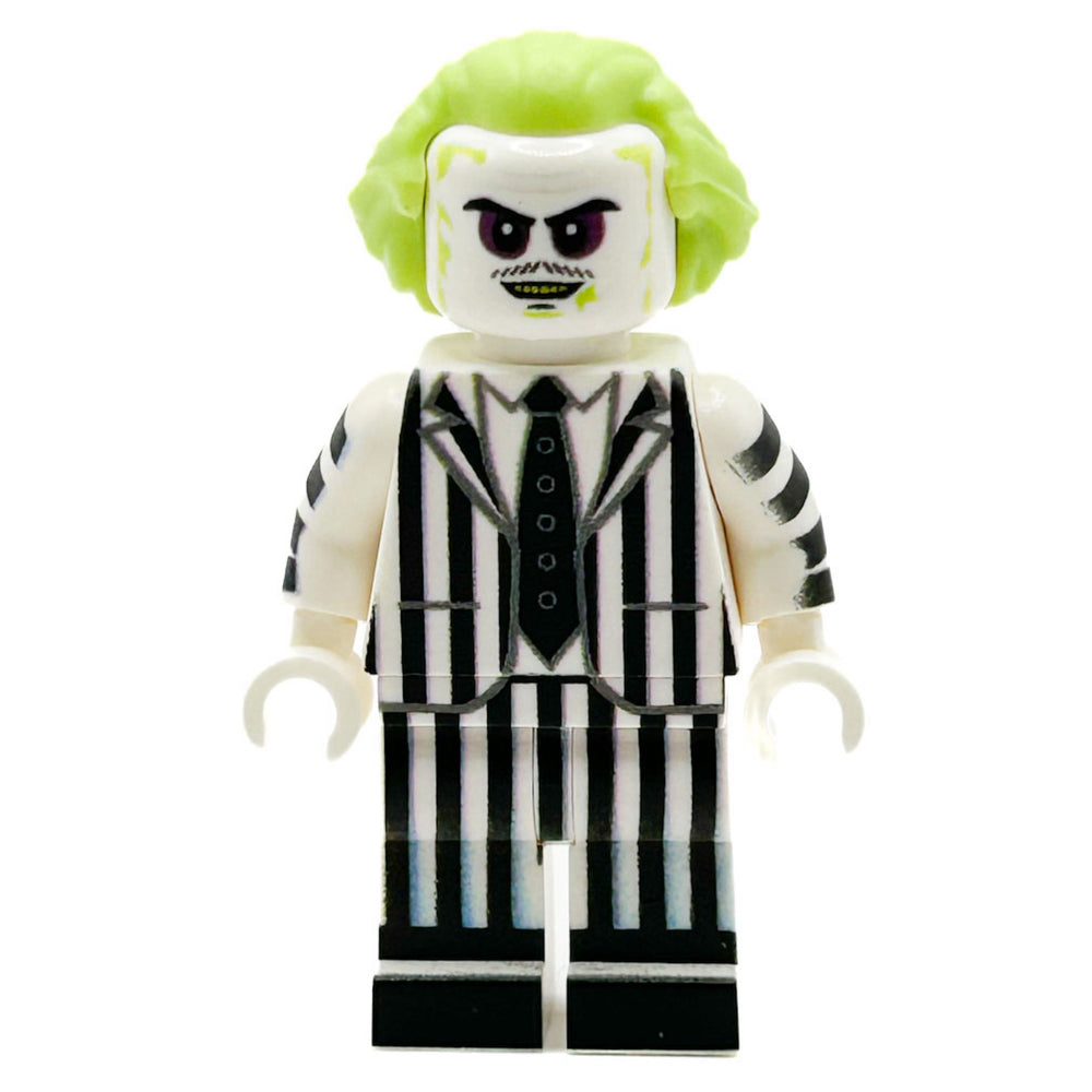 Beetlejuice Minifig made using LEGO parts (Online Order Only)