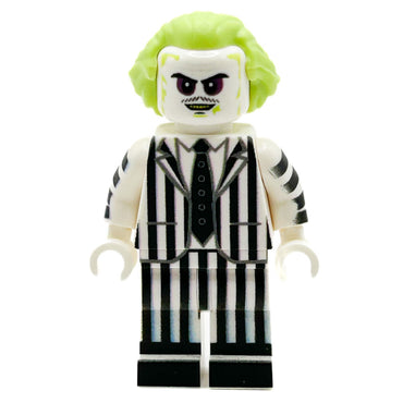 Beetlejuice Minifig made using LEGO parts (Online Order Only)