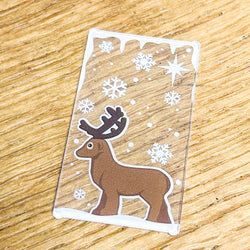 Christmas Reindeer Winter Village 4x6 Glass Window made with LEGO part - B3 Customs (Online Order Only)