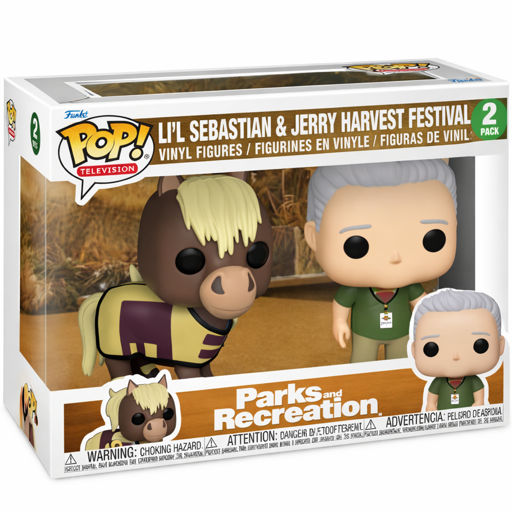 Funko POP! Television: Parks and Recreation - Li’l Sebastian & Jerry Harvest Festival 2 Pack (Only at Target) (ONLINE ORDER ONLY)